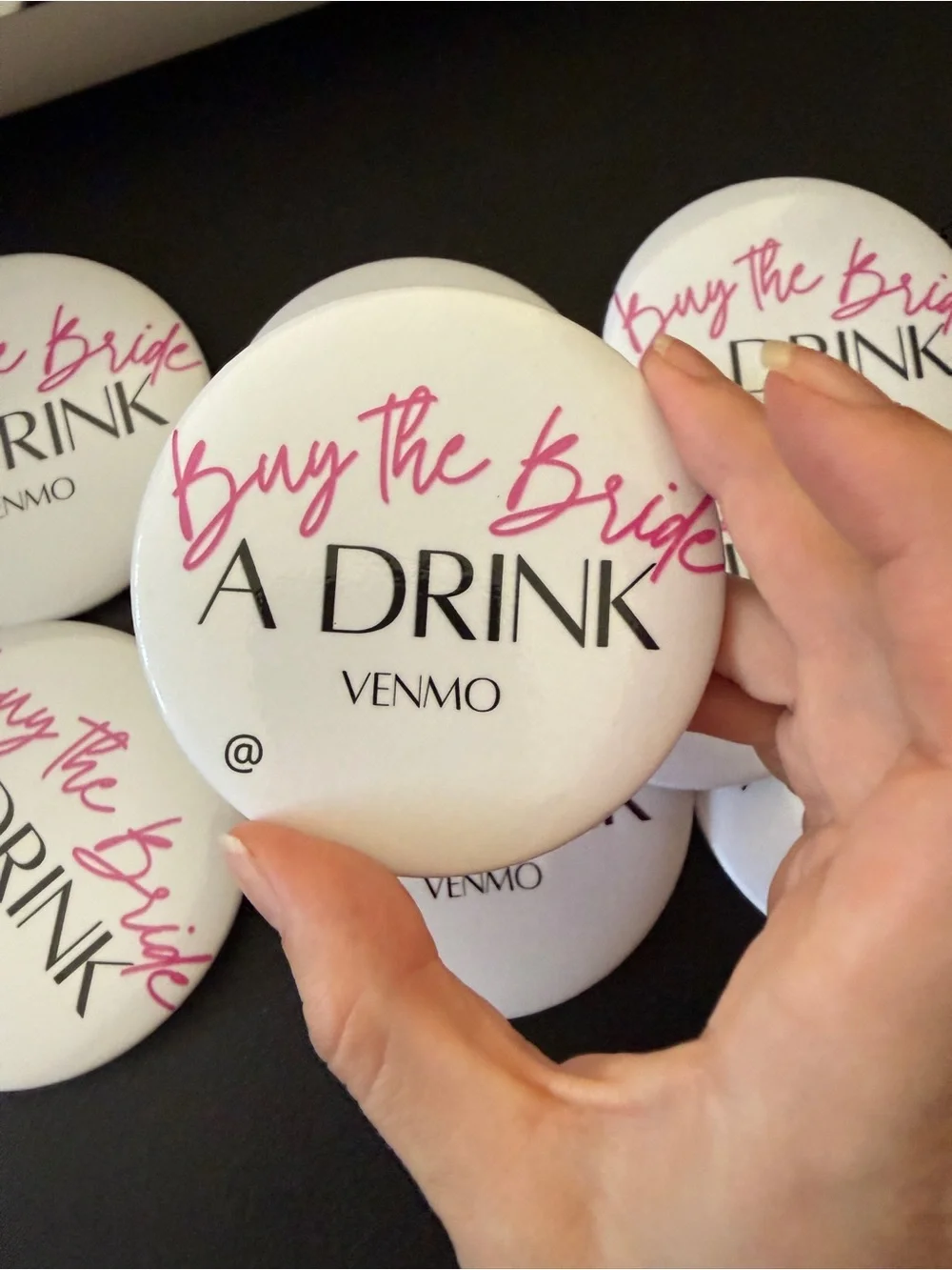 Bachelorette Party 'Buy the Bride a Drink' Party Buttons - personalize your own